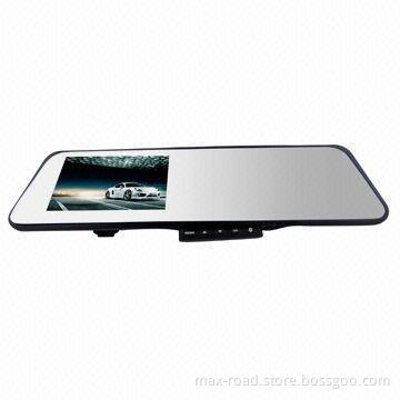 4.3-inch HD Car DVR in Rearview Mirror, 5.0MP Lens, Dual Cameras